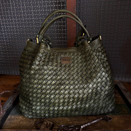 Borsa Intrecciata in pelle