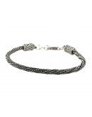 Braided mesh bracelet in 925% silver