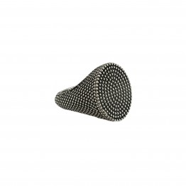 Dotted Oval Ring 925% Silver