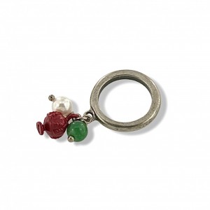 Ring with Pumo Pendants and Stones