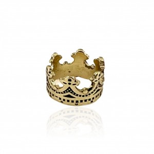 Crown Ring Bathed in 750% Gold