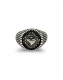 Sacred Heart Dotted Ring , Dipped in 925% silver