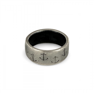 Anchors Band Ring , Dipped in 925% silver
