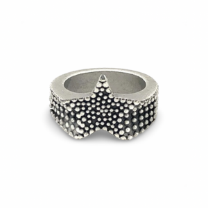Dotted Star Ring , Dipped in 925% silver