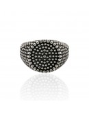 Ring with studs , Dipped in 925% silver