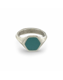 Turquoise hexagonal ring