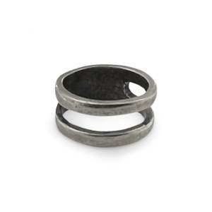 Binary Band Ring, Plated in 925% Silver