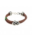2-Wire Leather Bracelet