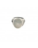 silver oval ring