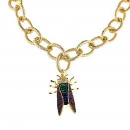 Necklace beetle pendant 