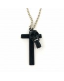 Necklace skull bow tie and cross soft