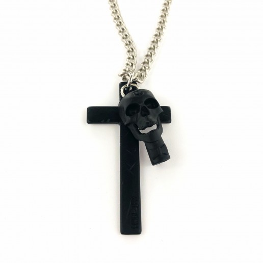 Necklace skull bow tie and cross soft