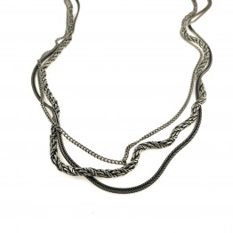 Three of a kind chains necklace
