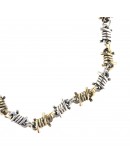 BARBED WIRE NECKLACE Silver and Gold