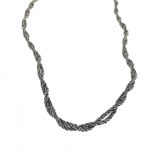 Two strands woven necklace