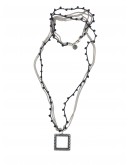 Studded square necklace