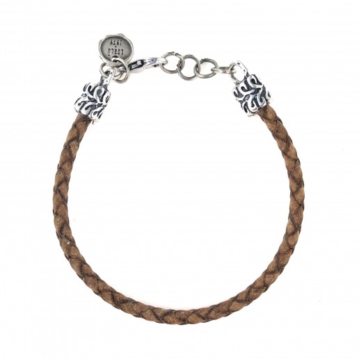 BRACCIALE IN CUOIO - Cammello