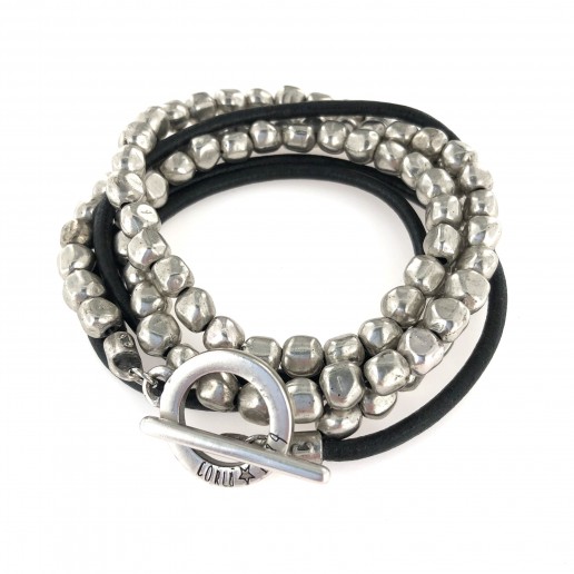 BRACCIALE /COLLANA Pepite - Cuoio