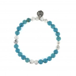 Turquoise and striated Aulite bracelet
