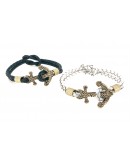Bracelets with studded anchor