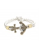 Bracelets with studded anchor