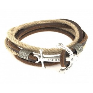 Fhoen anchor bracelet Yuta leather