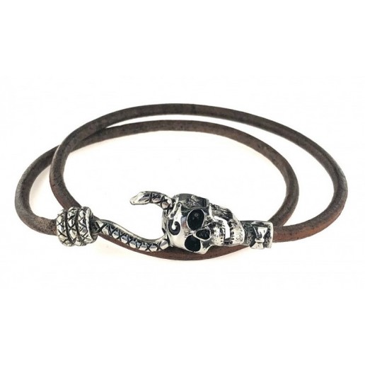 Bracciale skull papillon vintage