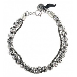 Lava stone bracelet with cut chain