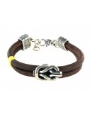 BRACCIALE IN CUOIO CON NODO PIANO