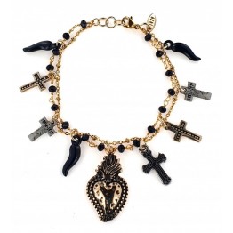Sacred Heart Bracelet + Cross + Horn-shaped