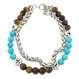 tiger's eye and turquoise Bracelet 