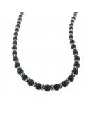 NECKLACE Satin Onyx with Dotted Elements