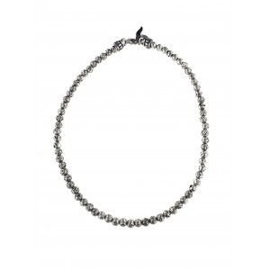 Collana Pietra Lavica Argento e Cornetto