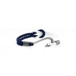 Hook bracelet White-Blue Silver