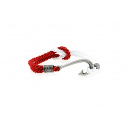Hook bracelet White-Red Silver