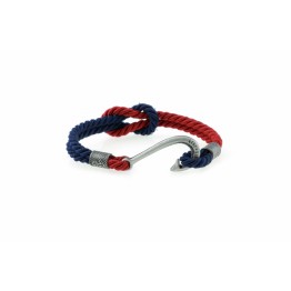 Hook bracelet Red-Blue Silver
