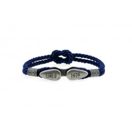 Bollard bracelet Blue silver