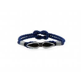 Bollard bracelet Blue Gunmetal