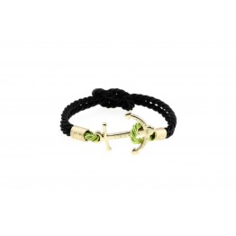 Anchor bracelet Gold Black Shock Green