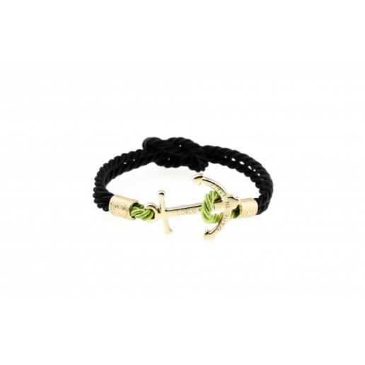 Anchor bracelet Gold Black Shock Green