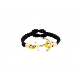 Anchor bracelet Gold Black Shock Yellow