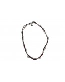 Smooth elements necklace + leather NEW
