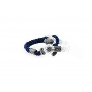 Propeller bracelet Silver White-Blue 