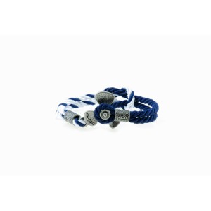 Propeller bracelet Silver White Blue-Blue
