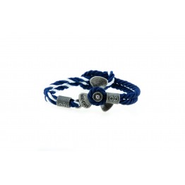 Propeller bracelet Silver Blue White-Blue