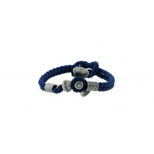 PULSERA HÉLICE Plata Azul