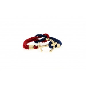 Anchor bracelet Red-Blue Gold