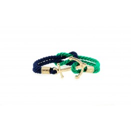 Anchor bracelet Gold Blue-Green