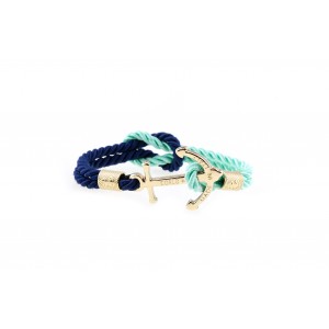 Anchor bracelet Gold Blue-Tiffany