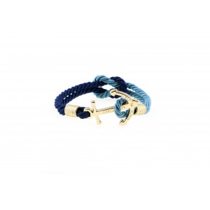 Anchor bracelet Gold Blue-Avion